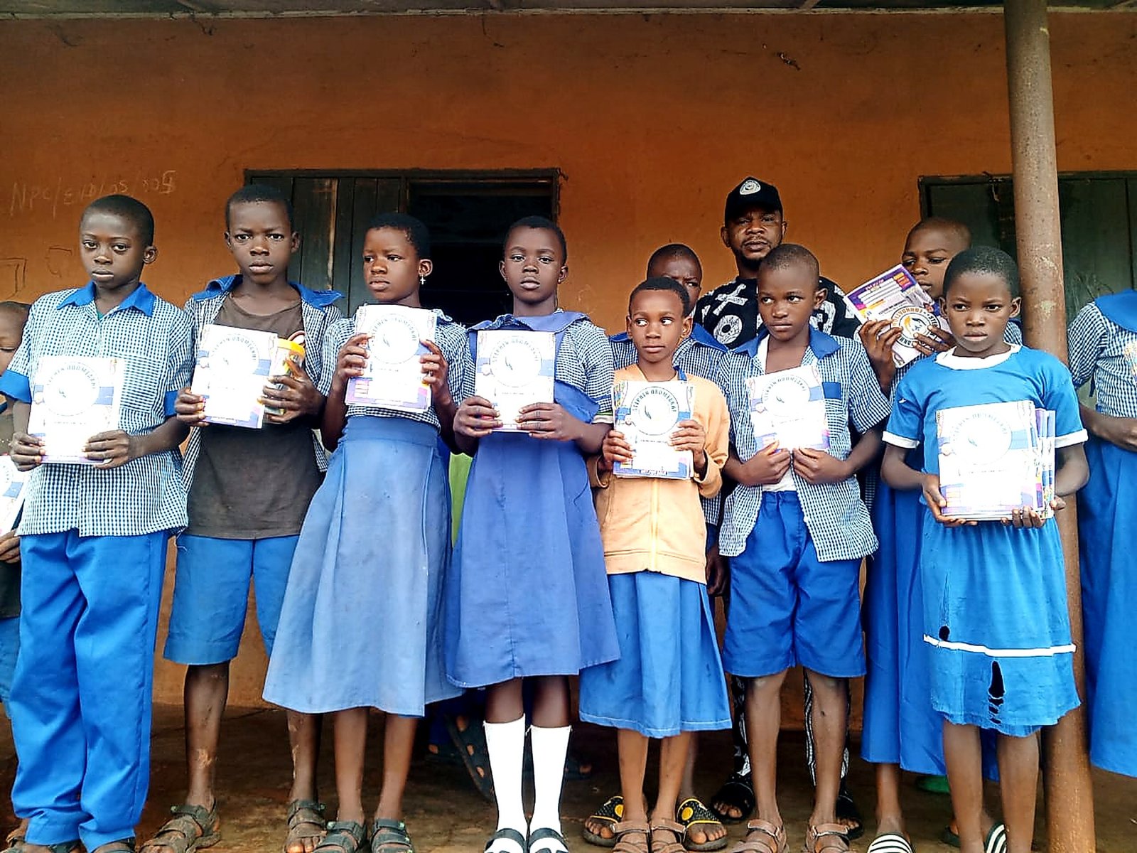 Students receiving study materials to support their education